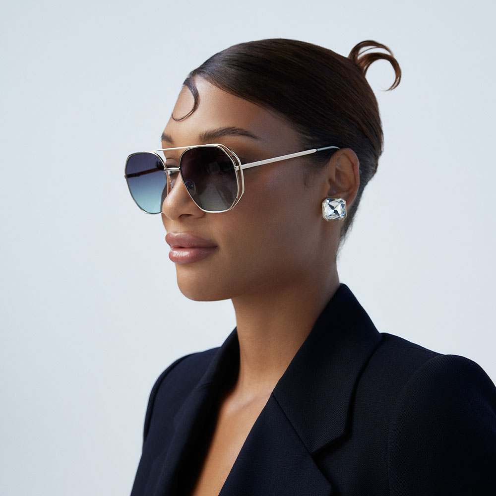 Areanwan Women's Gold Sunglasses image number 0